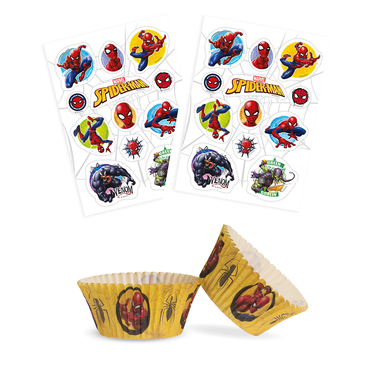 2er Set Spiderman Muffinaufleger + Muffinschalen