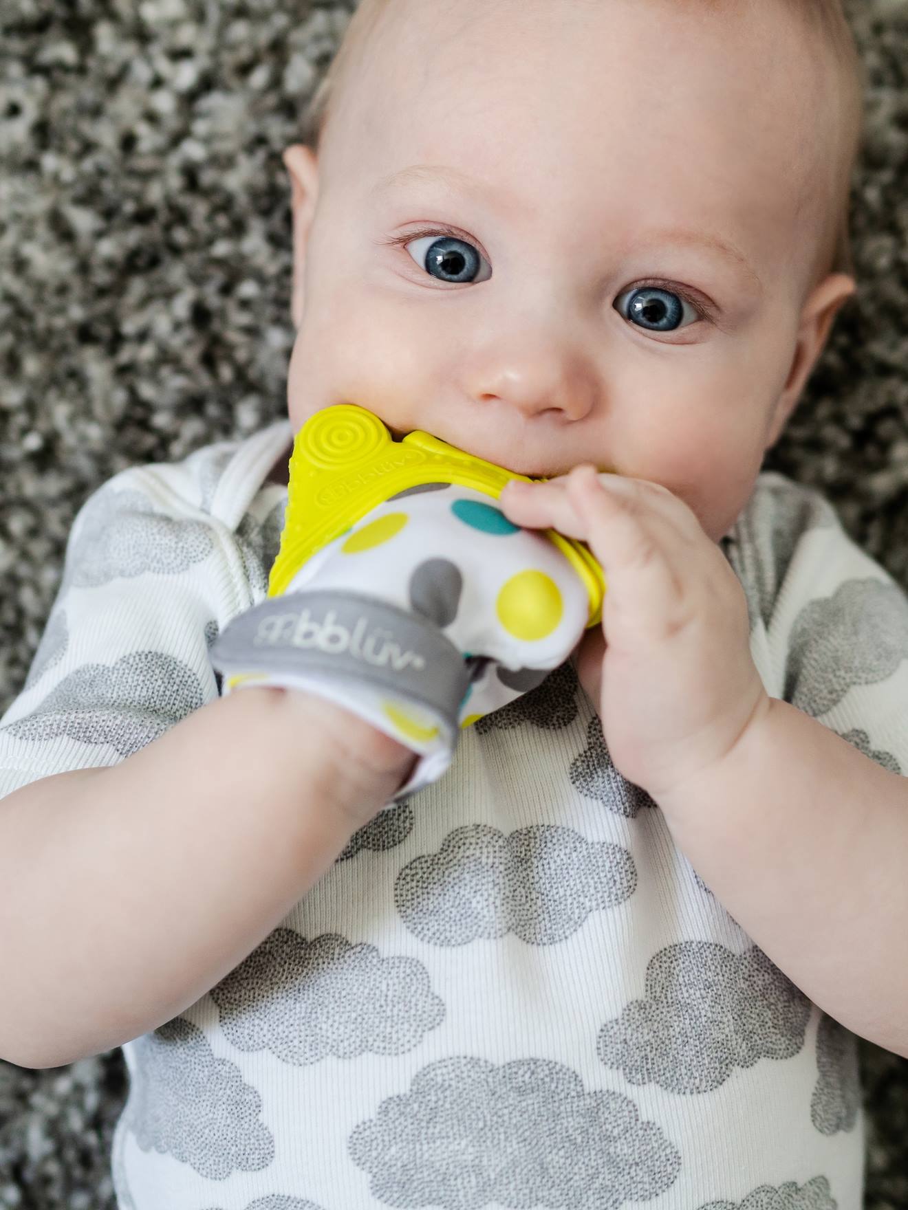Bbluv Baby Beiß-Handschuh aus Silikon GLÜV Bblüv - blau