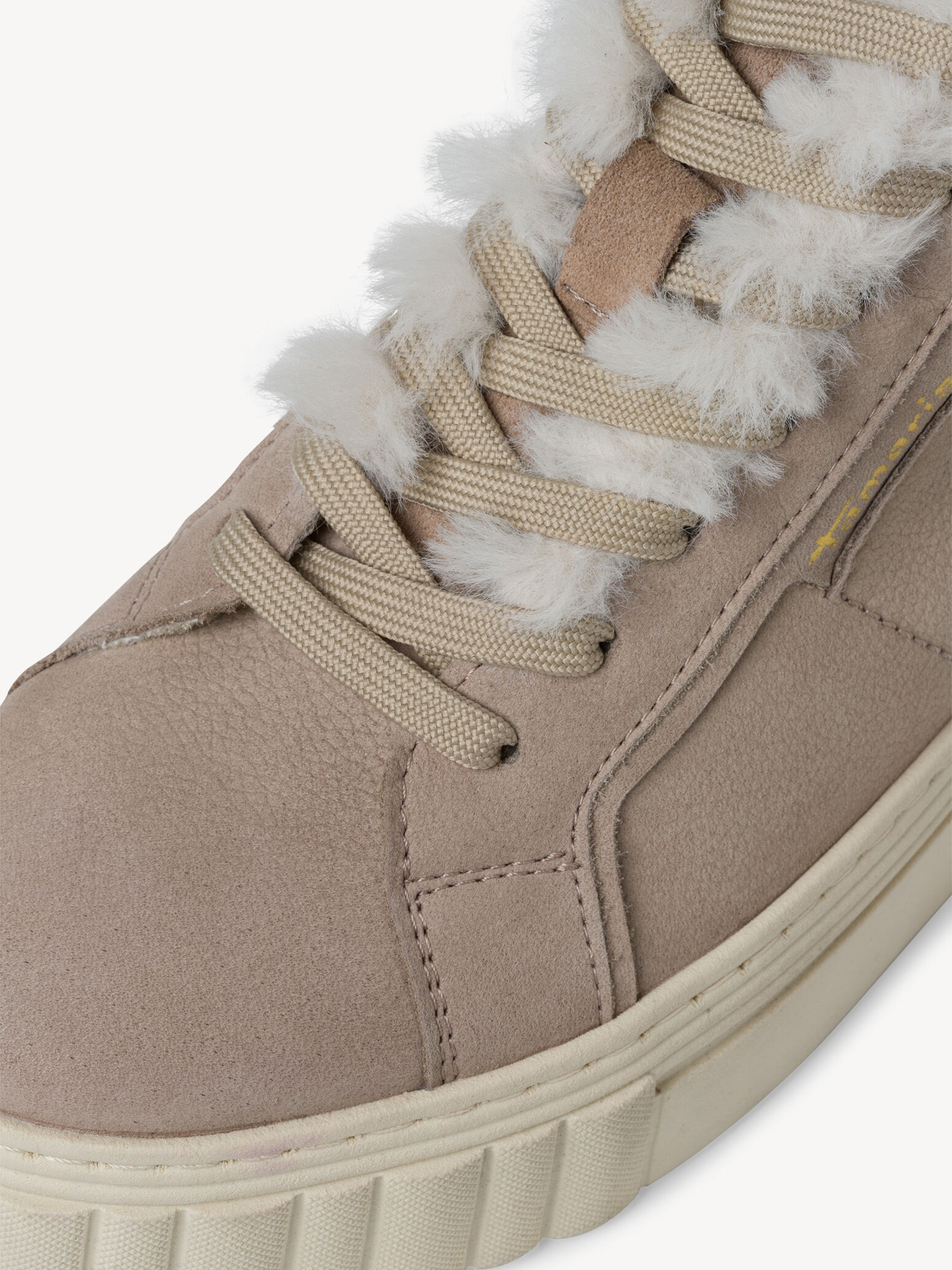 Bottine en cuir - beige doublure chaude