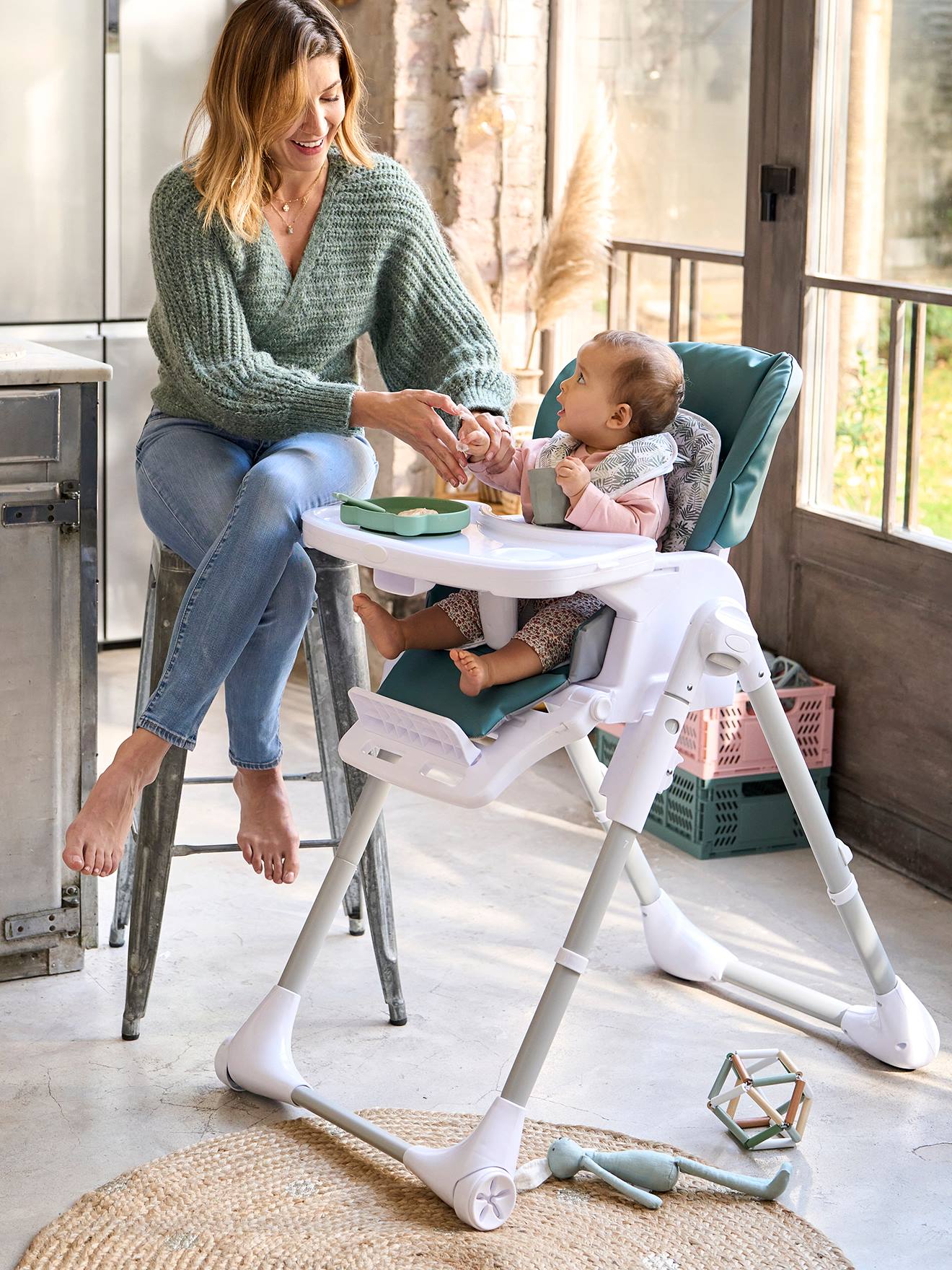 Chaise haute multipositions MagicSeat gris souris