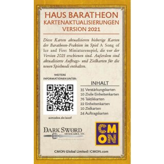 A Song of Ice & Fire: Haus Baratheon Kartenaktualisierungen (DE)