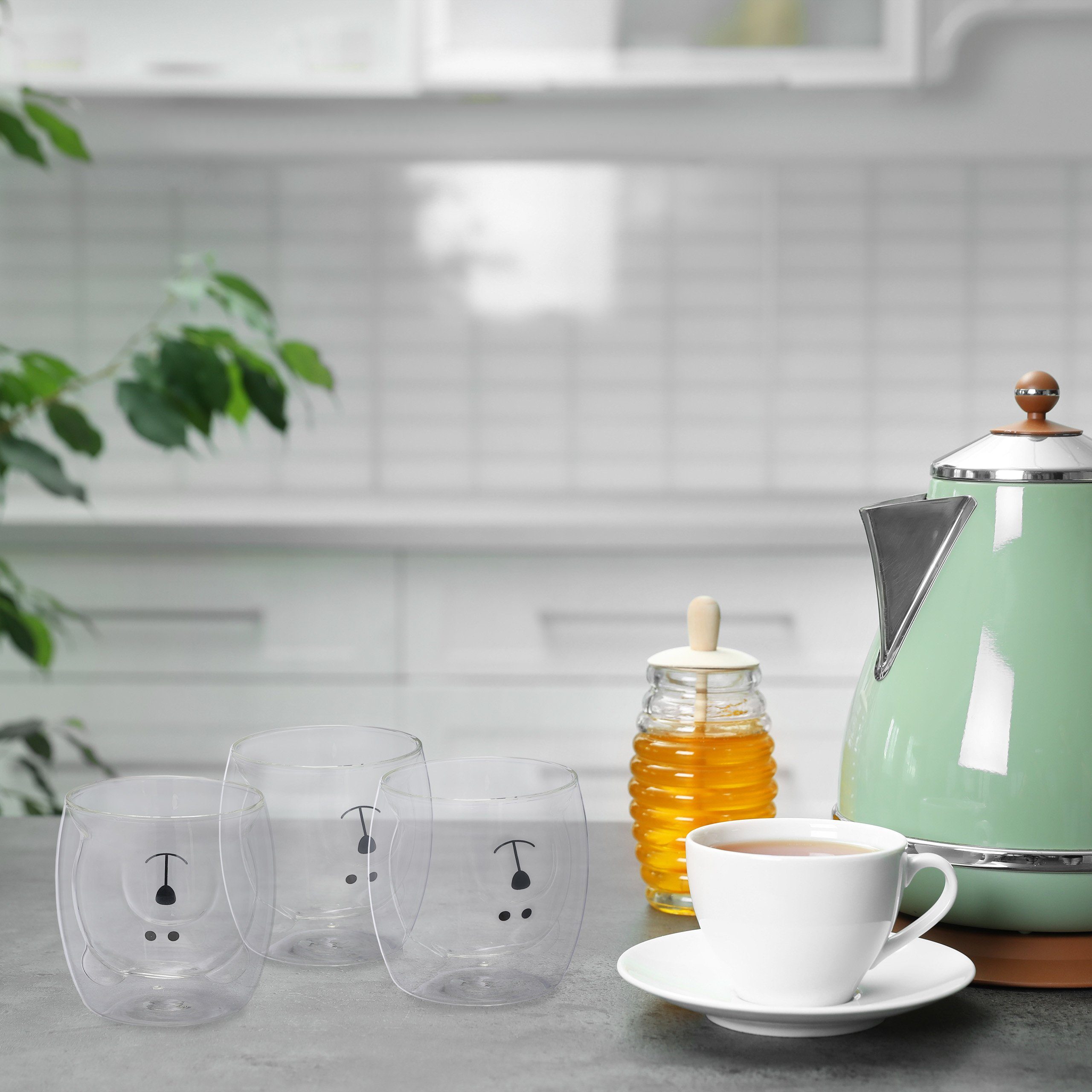 relaxdays Teeglas Doppelwandige Gläser 