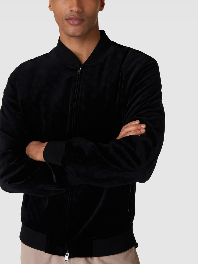 Jacke aus Samt Modell 'Hanry' in schwarz