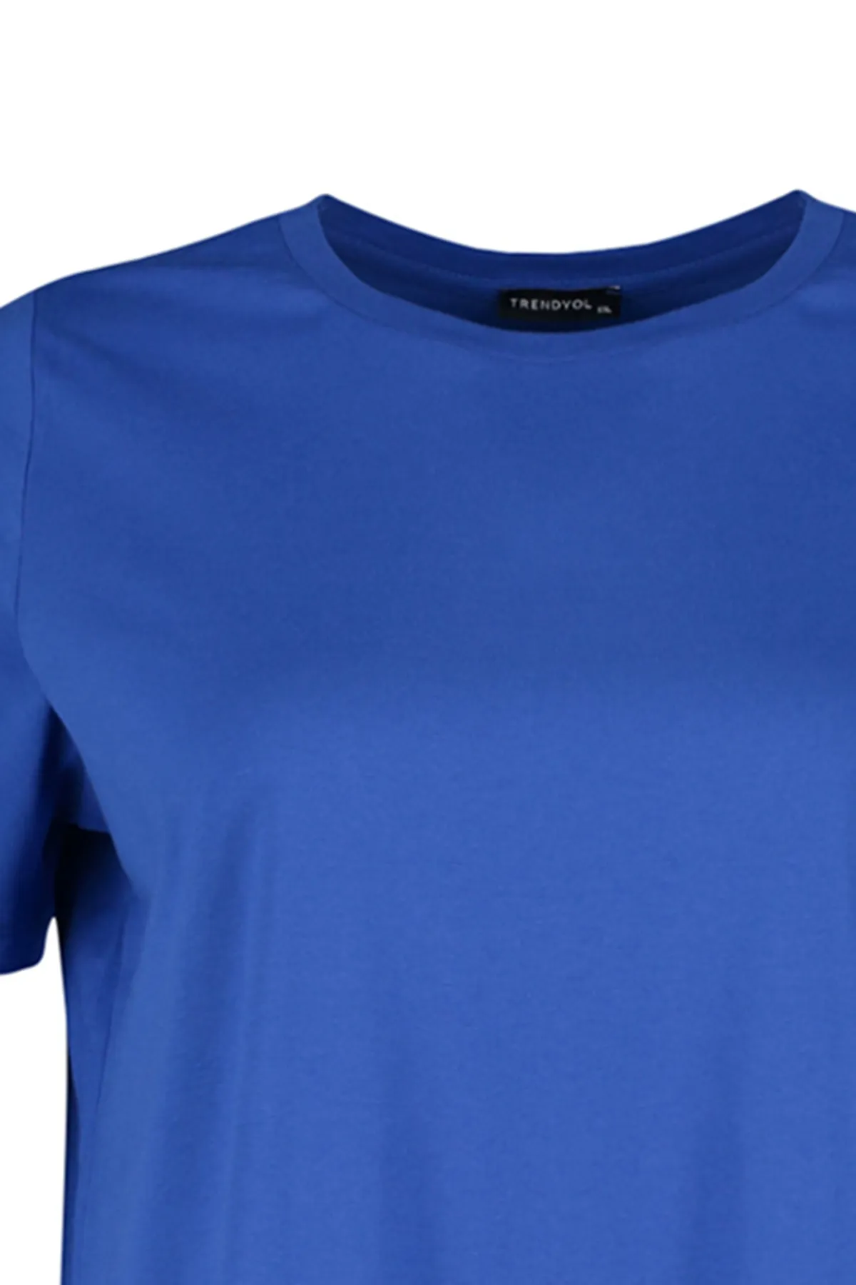 Trendyol Curve  Saks Basic Rundhals-Strick-T-Shirt TBSSS22TS0733