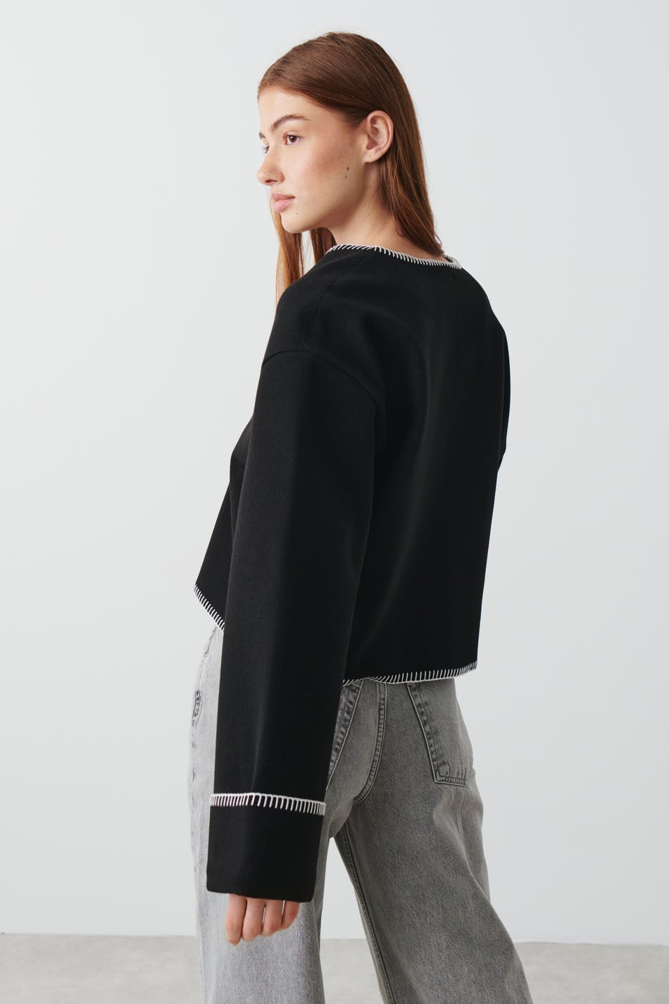Blanket stitch jacket