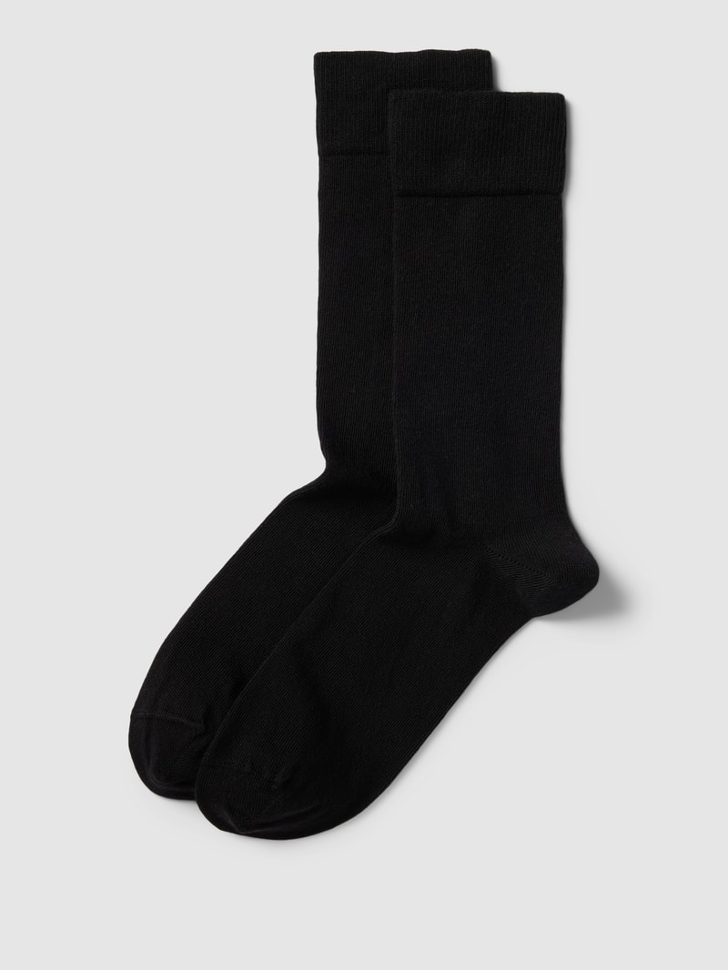 Socken aus Bio-Baumwolle im 2er-Pack in schwarz