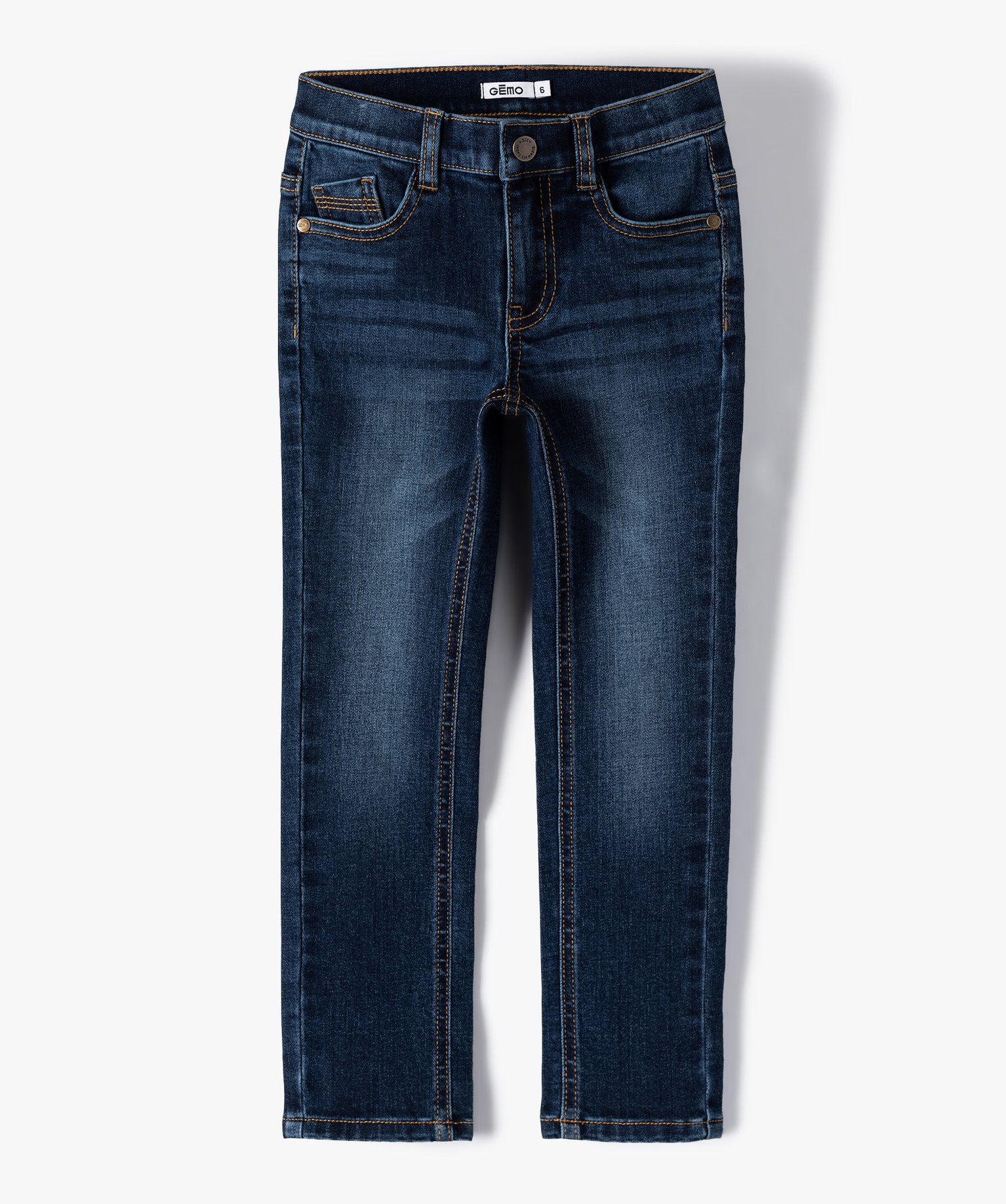 Jean Garçon coupe Slim contenant du polyester recyclé stone | GEMO