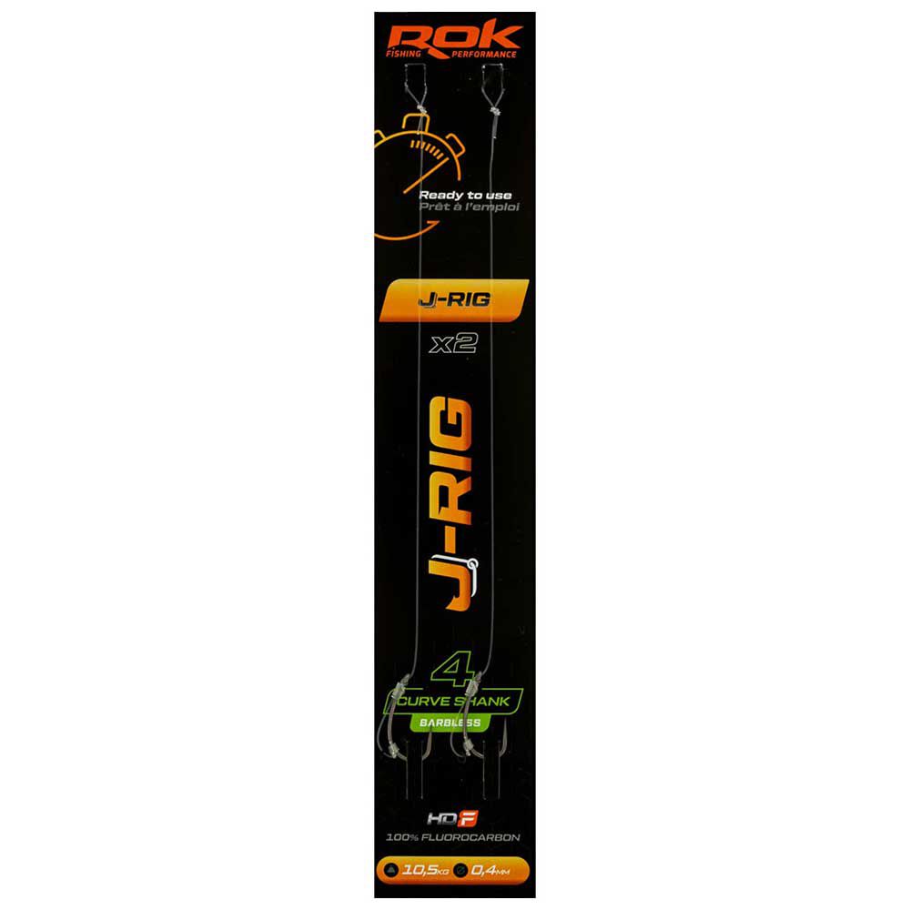 Rok J-Rig Curve Shank Barbless Leader x2