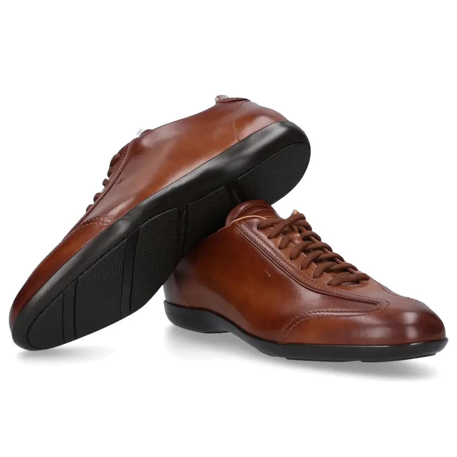 Santoni - Sneaker low AMG Kalbsleder - beige