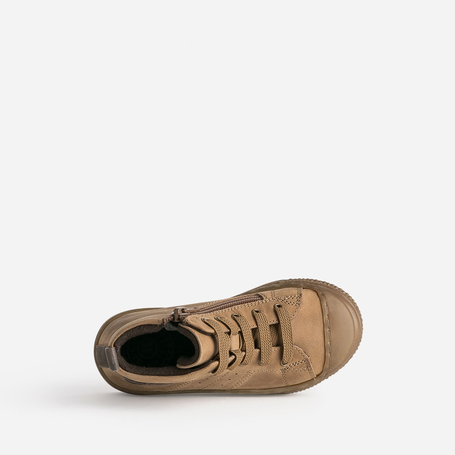 Basket éco-conçue BUGGY marron en cuir