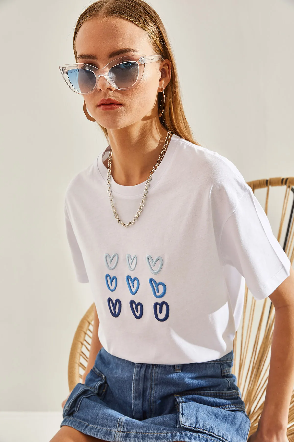 Bianco Lucci  T-Shirt - Weiß - Regular Fit