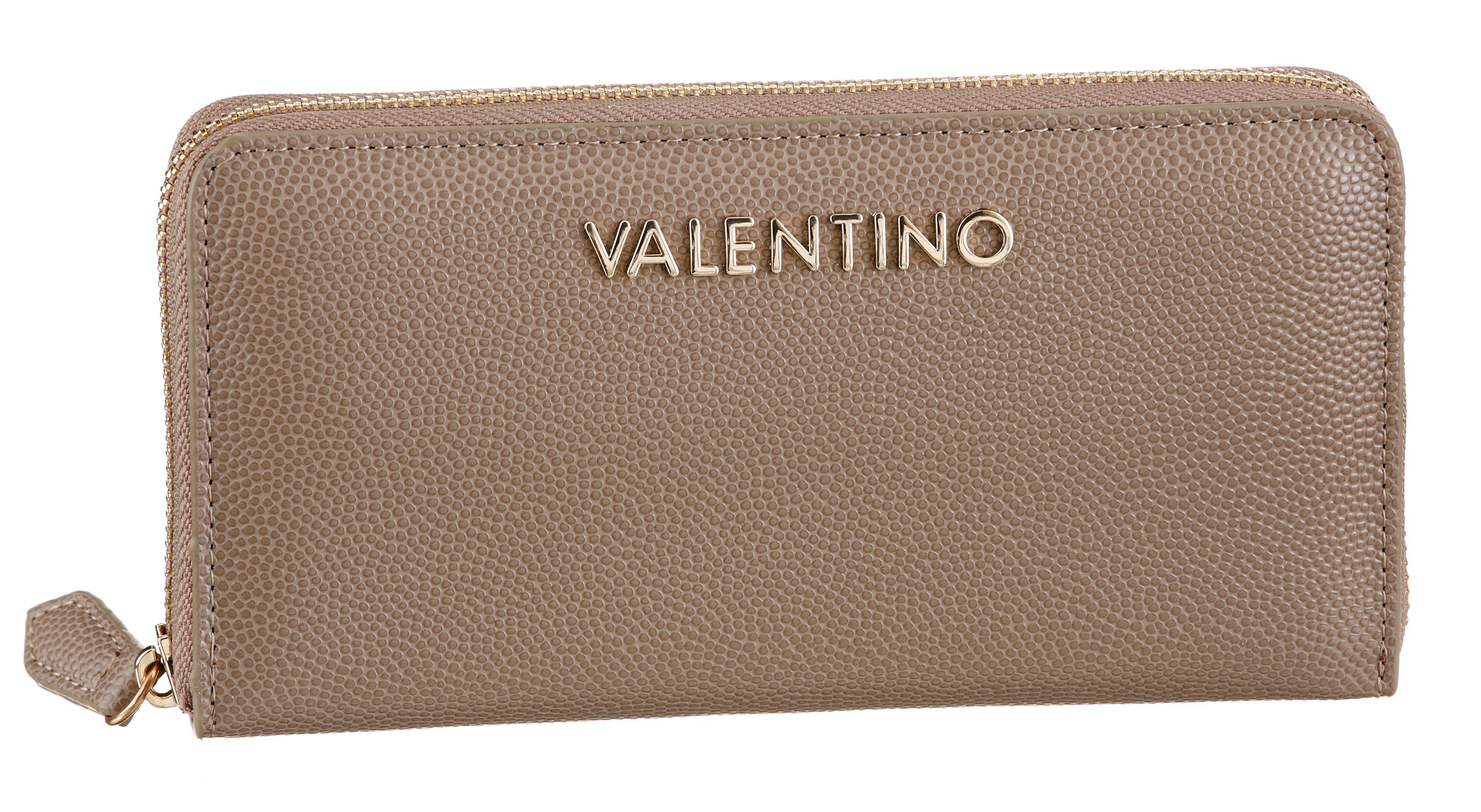 VALENTINO BAGS Geldbörse DIVINA, mit leicht genarbter Oberfläche und silberfarnene Details