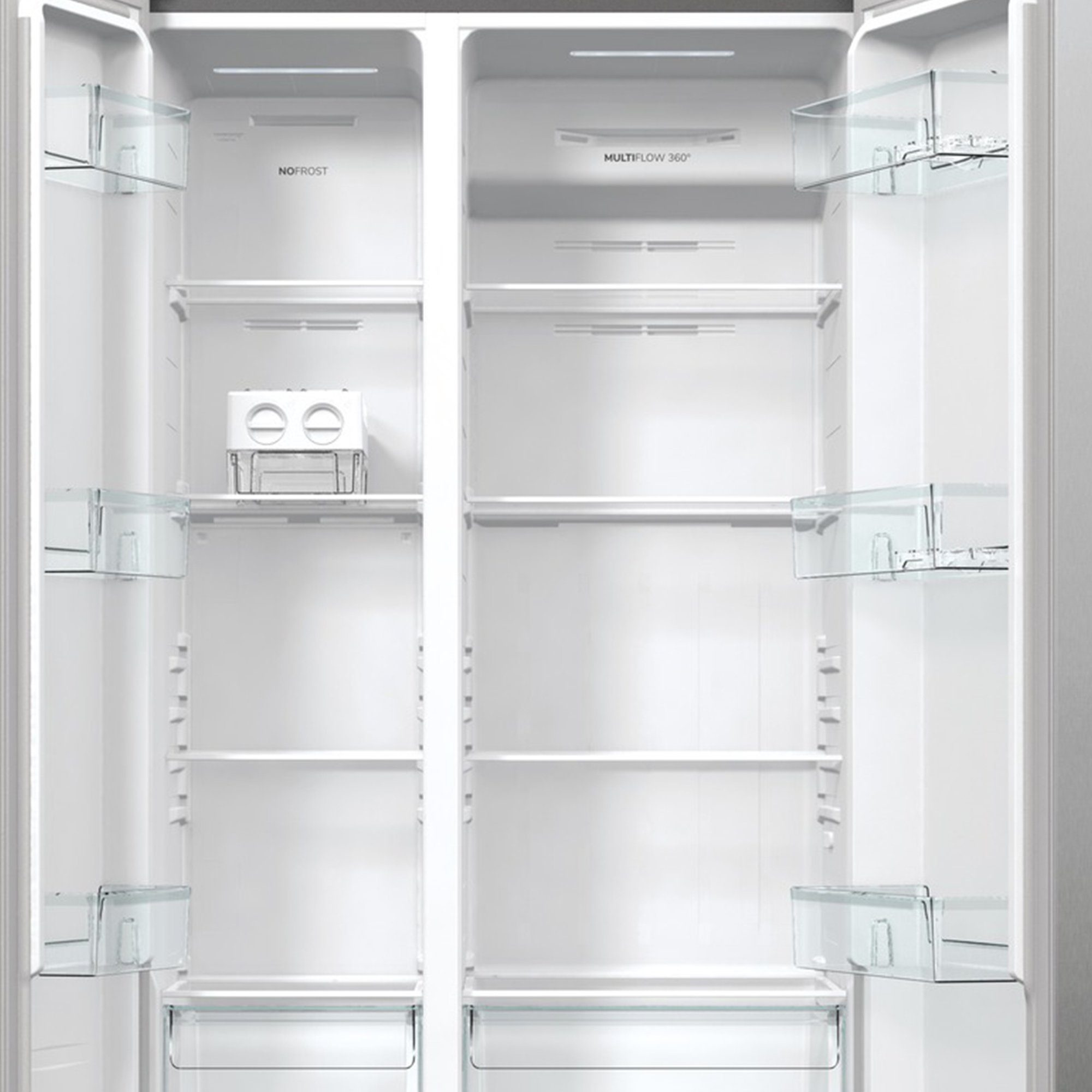 GORENJE Side-by-Side NRR 9185DAXL, 178,6 cm hoch, 91 cm breit, NoFrost Plus, MultiFlow 360°, LEDLight, FastFreeze