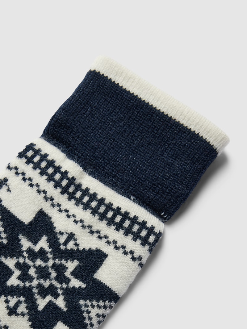 Socken mit Allover-Muster in dunkelblau