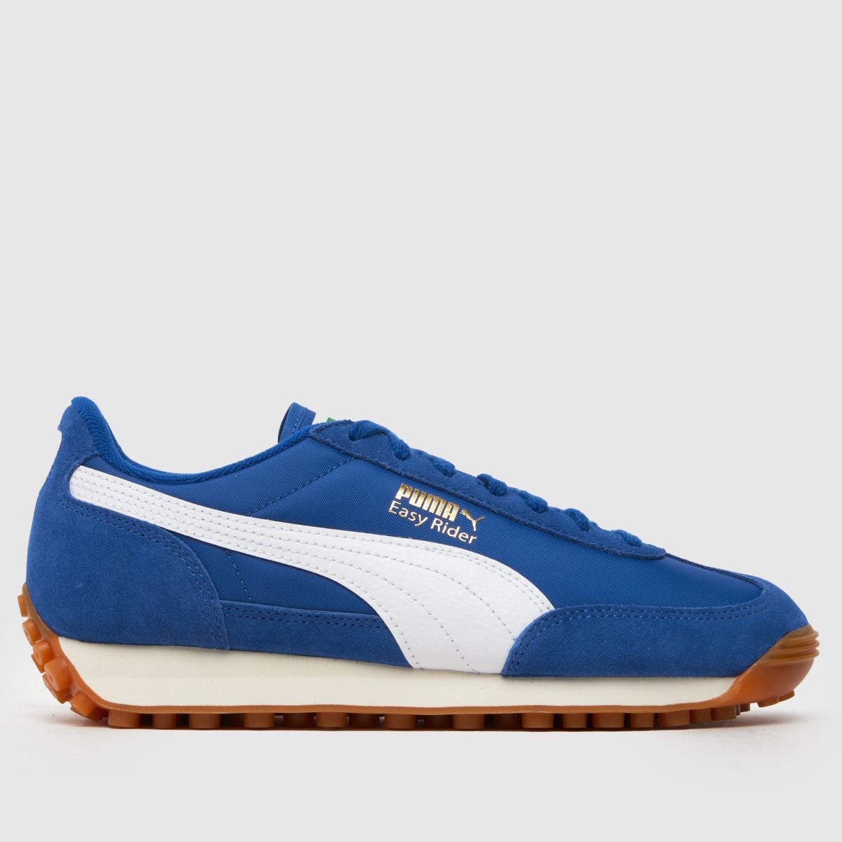 PUMA blå easy rider vintage pojkar ungdomsskor