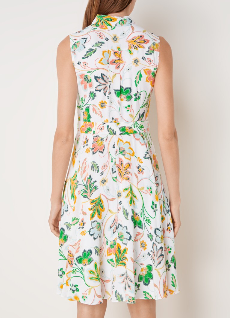 Abito corto a blusa Belinda di Hobbs con stampa floreale e cintura da annodare