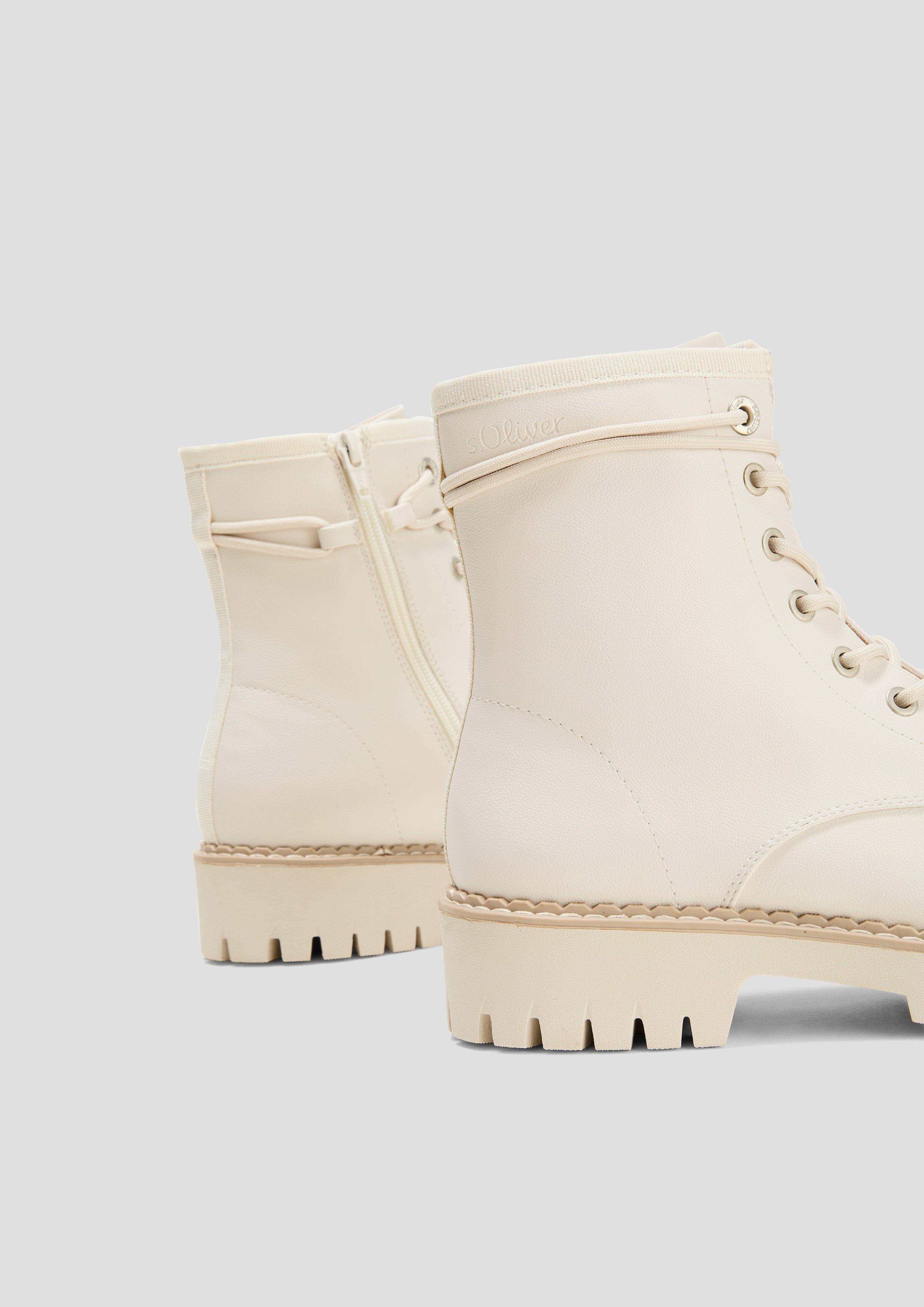 Schnürstiefel in Leder-Optik  6008284-462