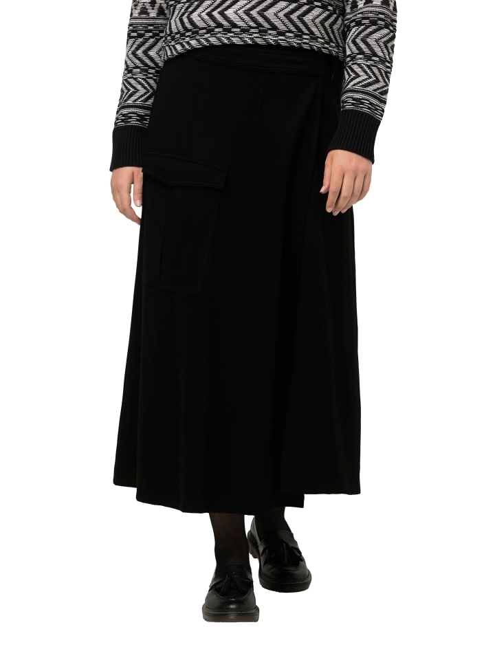 Ulla Popken Midirock in schwarz günstig kaufen