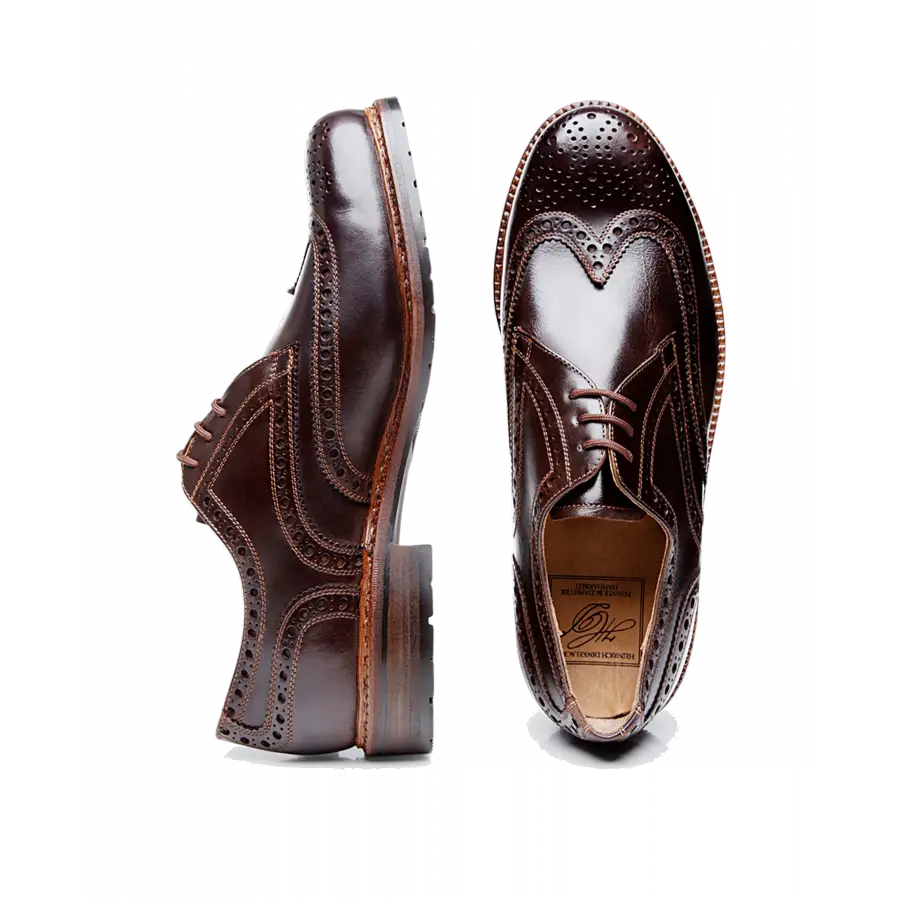Heinrich Dinkelacker - Businessschuhe Derby JANOSCH K FULL BROGUE H Kalbsleder - braun