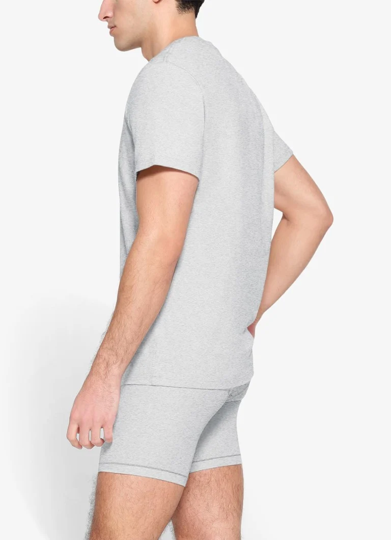 Camiseta de cuello redondo de algodón Skims