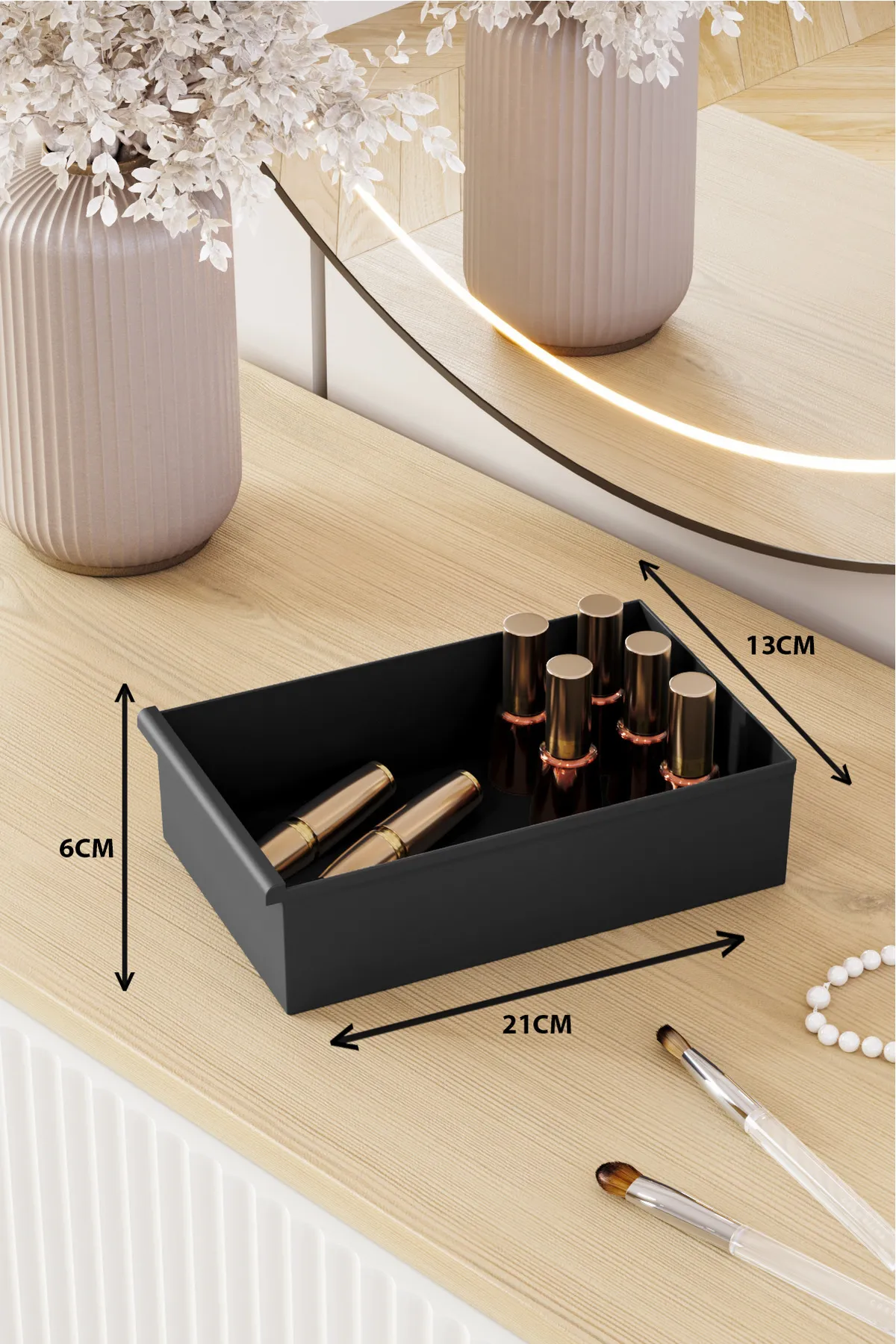 Pufwin Home  5-teiliges Schubladen-Set mit Kosmetik- und Make-up-Schmuckstücken sowie Mehrzweck-Organizer