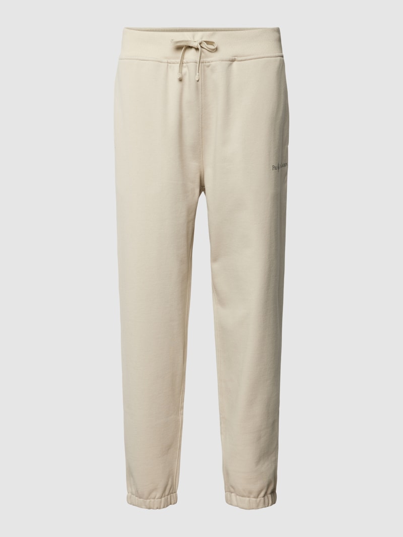Sweatpants mit Label-Detail in stein