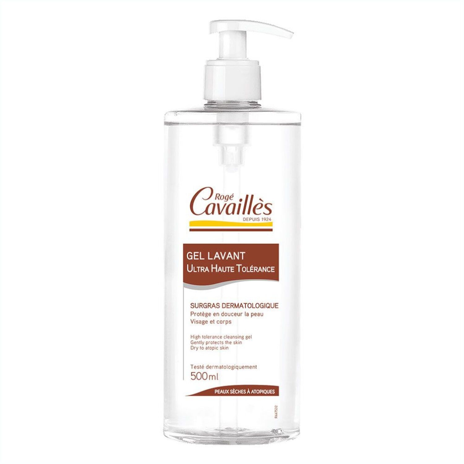 Cavaillès Dermo-U.H.T Gel Lavant Surgras Hydratant - Peaux Sensibles à Sèches 500 ml
