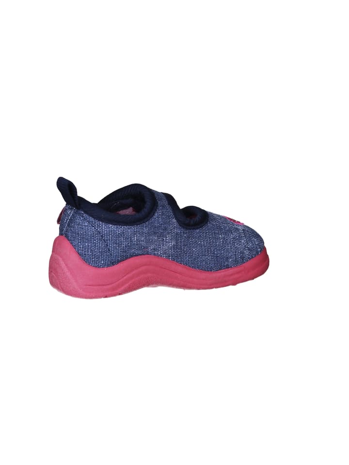 Playshoes Hausschuh Herz in Jeansblau günstig kaufen