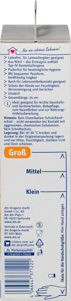 Einmal-Handschuhe latexfrei schwarz Groß, 60 St