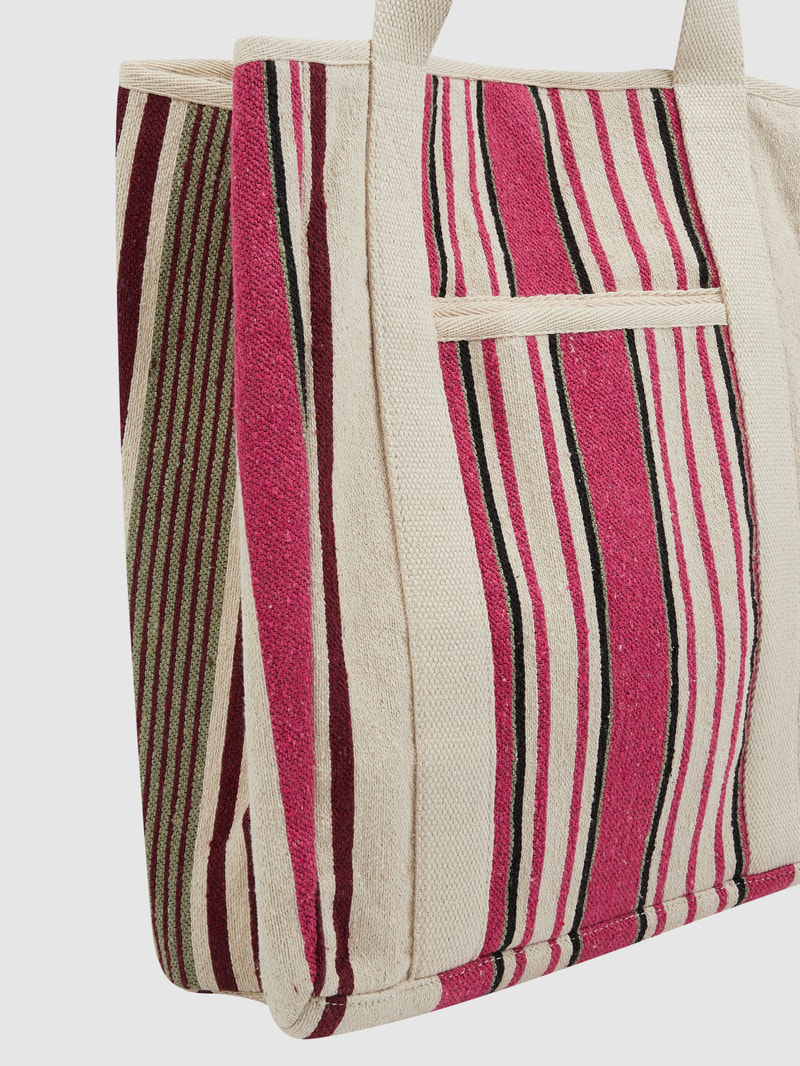 Shopper aus Canvas in pink meliert