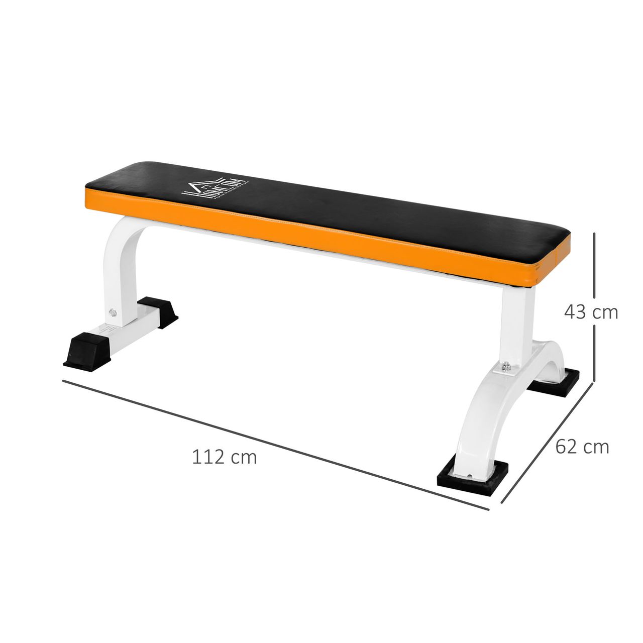HOMCOM Hantelbank Multifunktion Trainingsbank für zuhause Schwarz 112x 62 x 43 cm