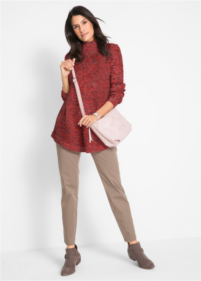 Poncho-Pullover, Langarm