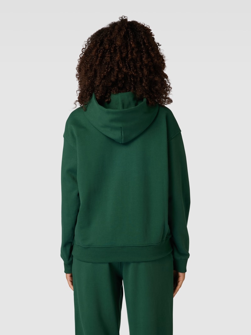 Oversized Hoodie mit Label-Stitching in dunkelgrün