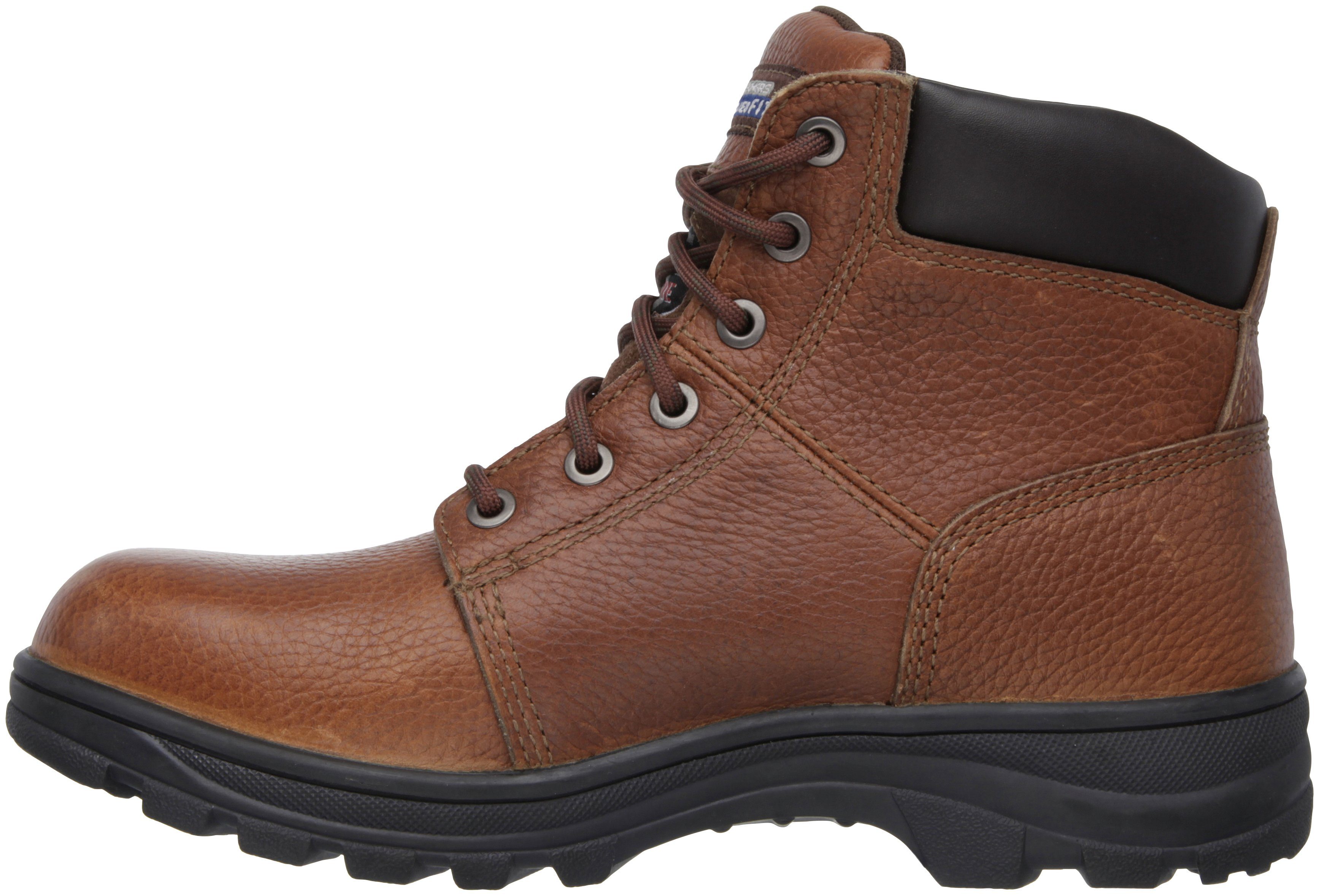 Skechers WORKSHIRE Sicherheitsstiefel SB FO SRA, klassischer Lederstiefel mit Memory Foam Einlegesohle