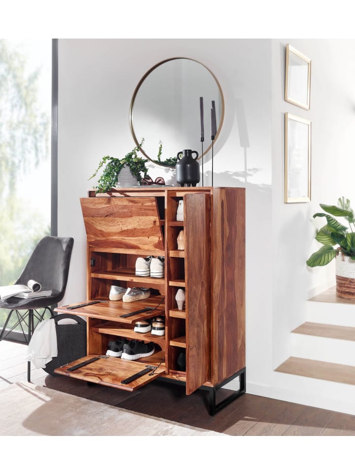 KADIMA DESIGN Schuhschrank Massivholz 88x120x40 cm Schuhregal Geschlossen günstig kaufen onesize