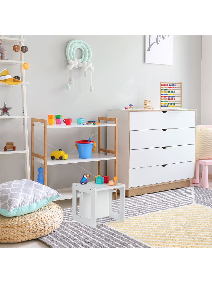 relaxdays Kindersitzhocker in Weiß -  (B)30 x (H)30 x (T)30 cm günstig kaufen onesize