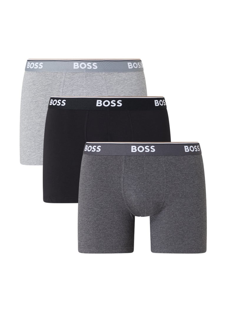 Lot de 3 boxers HUGO BOSS avec ceinture logotée