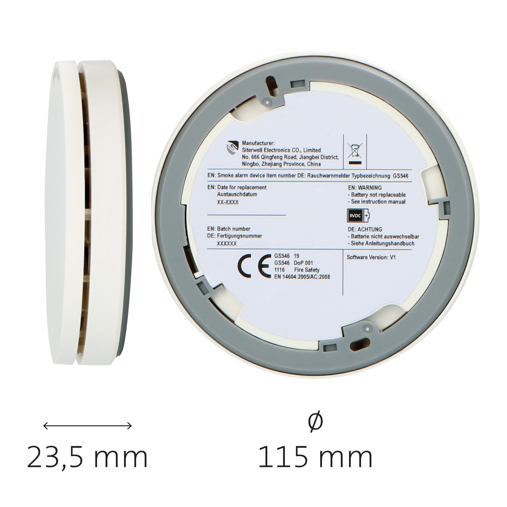 Alecto SA-300 Set von 2 Design Rauchmelder