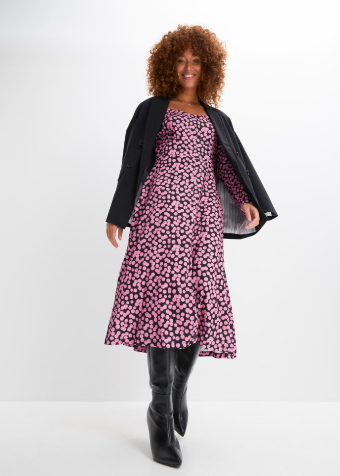 bedrucktes Midikleid