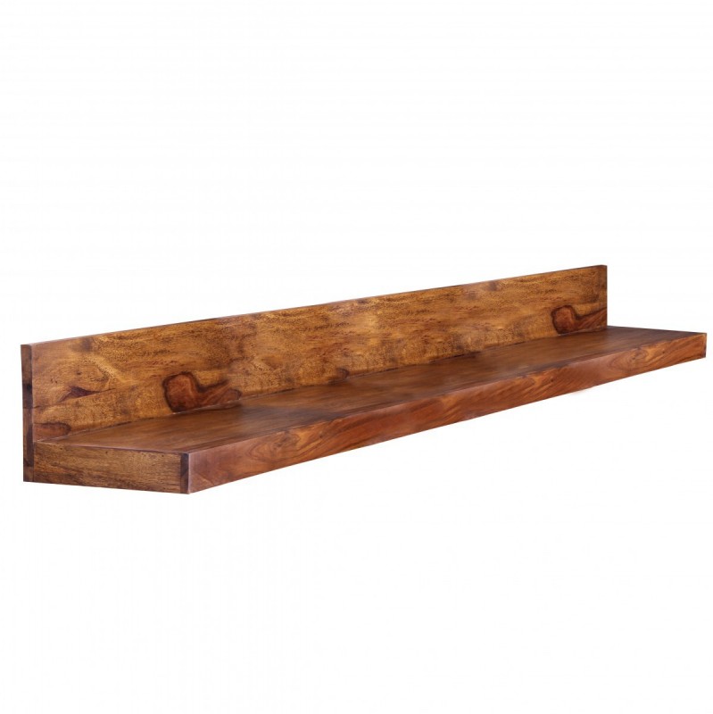 Wohnling Massivholz Wandregal 160 cm Sheesham Wandboard