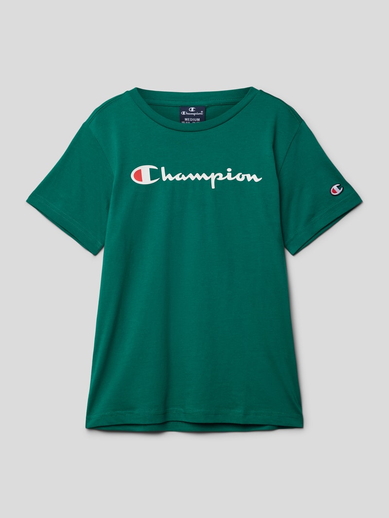 T-Shirt mit Logo-Print in grün