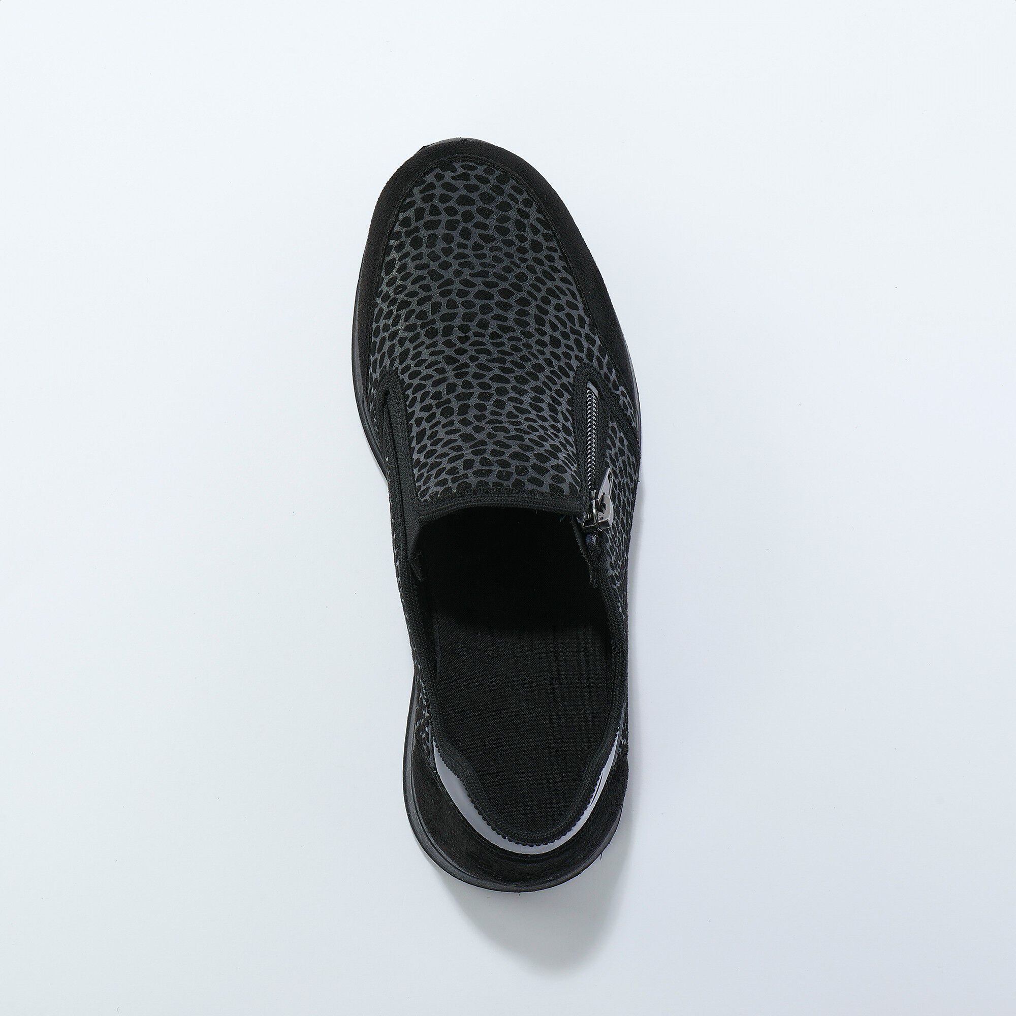 Baskets zippées spécial pieds sensibles en tissu extensible