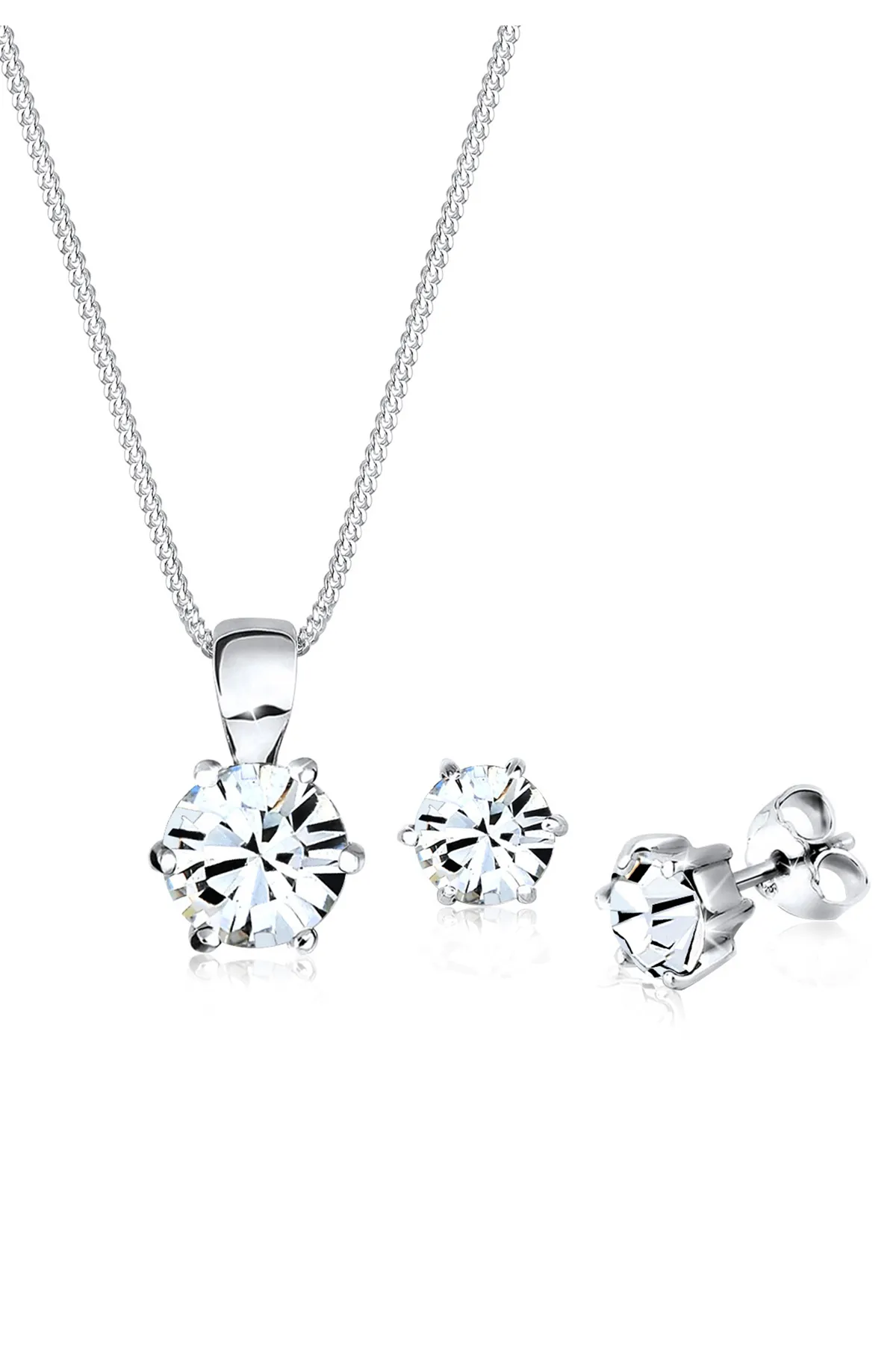 ELLI  Schmuckset Basic Kristalle Silber