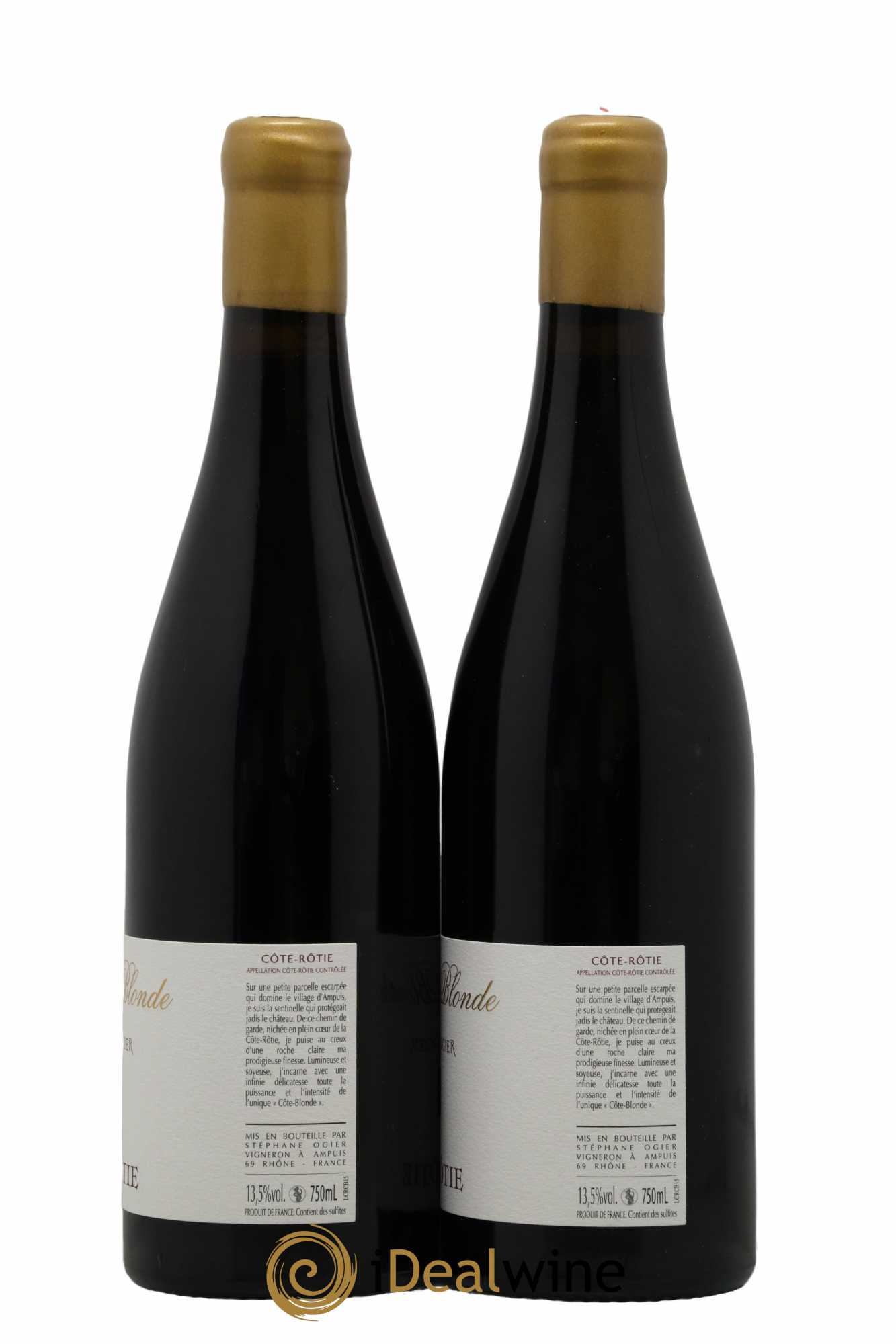 Côte-Rôtie Côte Blonde Stéphane Ogier  2015 - Lot de 2 Bouteilles