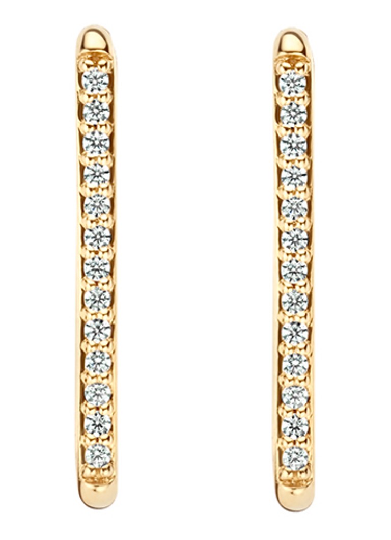 Orecchini color cipria in oro giallo 14 carati 7343YZI