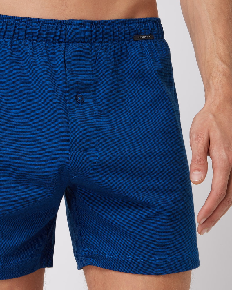 Boxershorts aus Baumwolle im 2er-Pack in jeans meliert