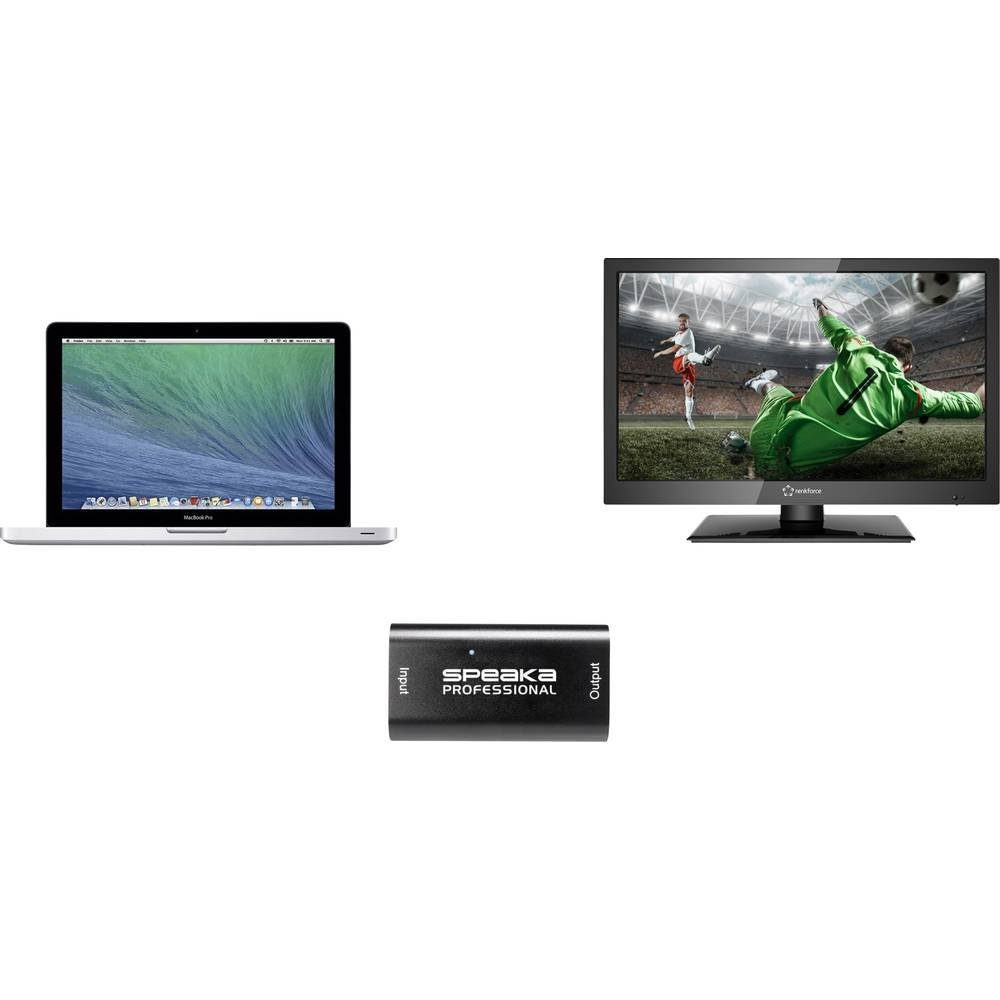 SpeaKa Professional UHD HDMI-Repeater 3840x2160 Pixel ohne Smart-Home-Steuerelement