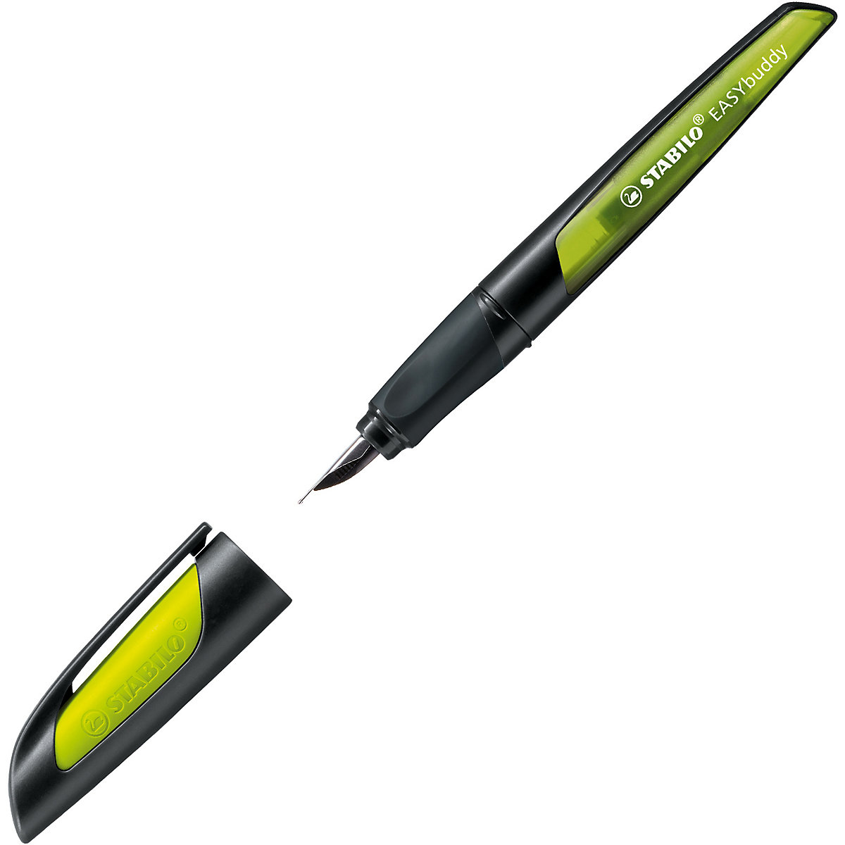 Schulfüller EASYbuddy M-Feder schwarz/limette, inkl. Patrone