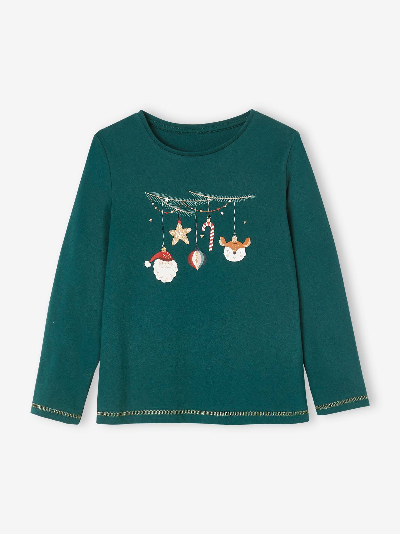 Coffret Noël pyjama + chaussettes fille vert sapin