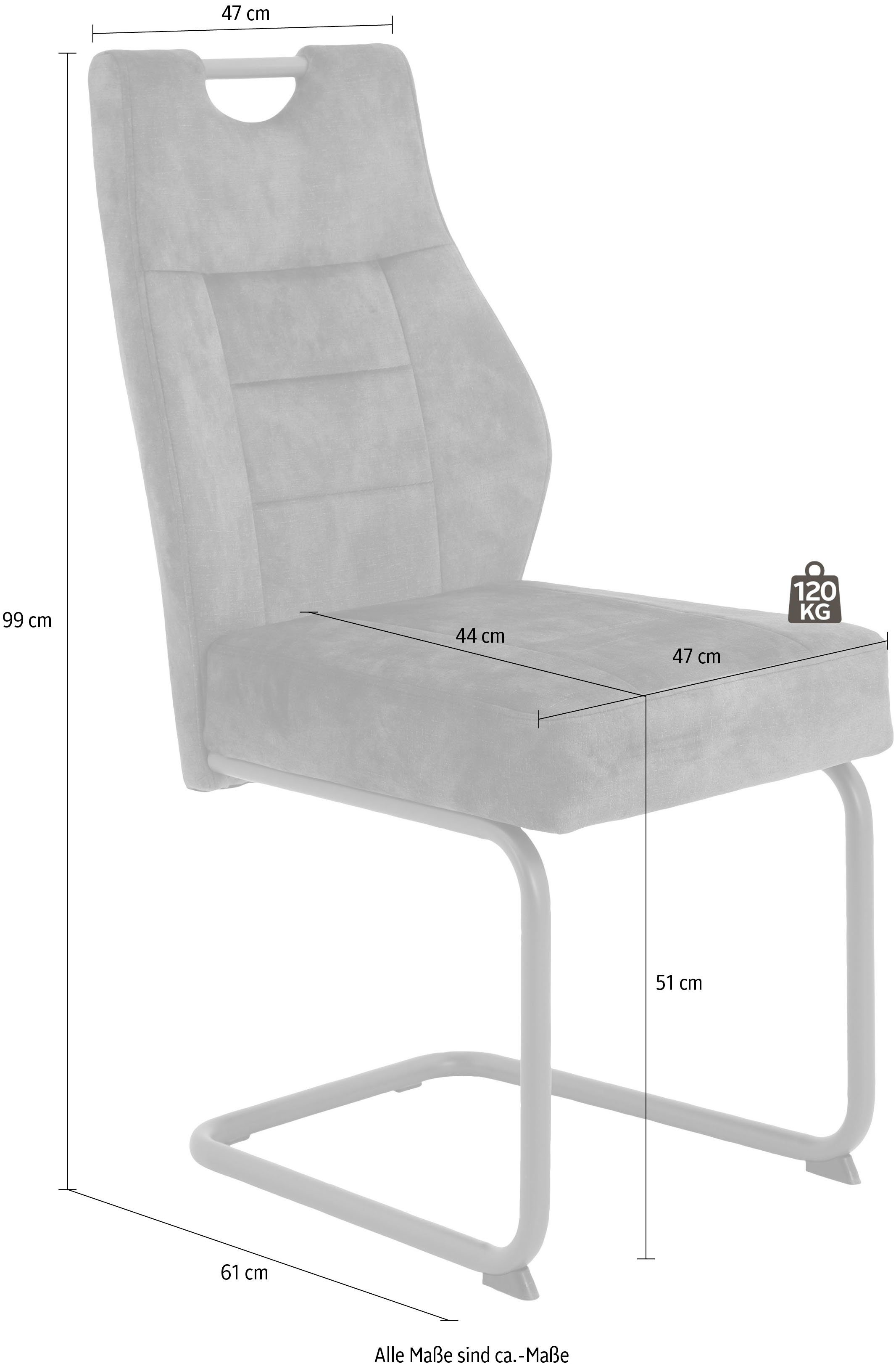 HELA Freischwinger Linda S (Set, 2 St), mit Taschenfederkern im Sitz, mit 140KG belastbar